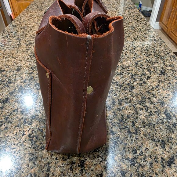 Portland Leather Mini Crossbody Tote - Picture 2 of 8